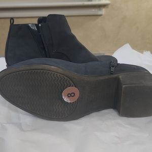 Navy Blue suede boots